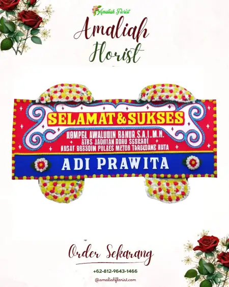 Papan Bunga Ucapan Selamat Karang Bahagia