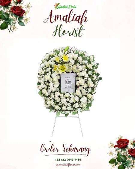 Krans Bunga Duka Karang Bahagia